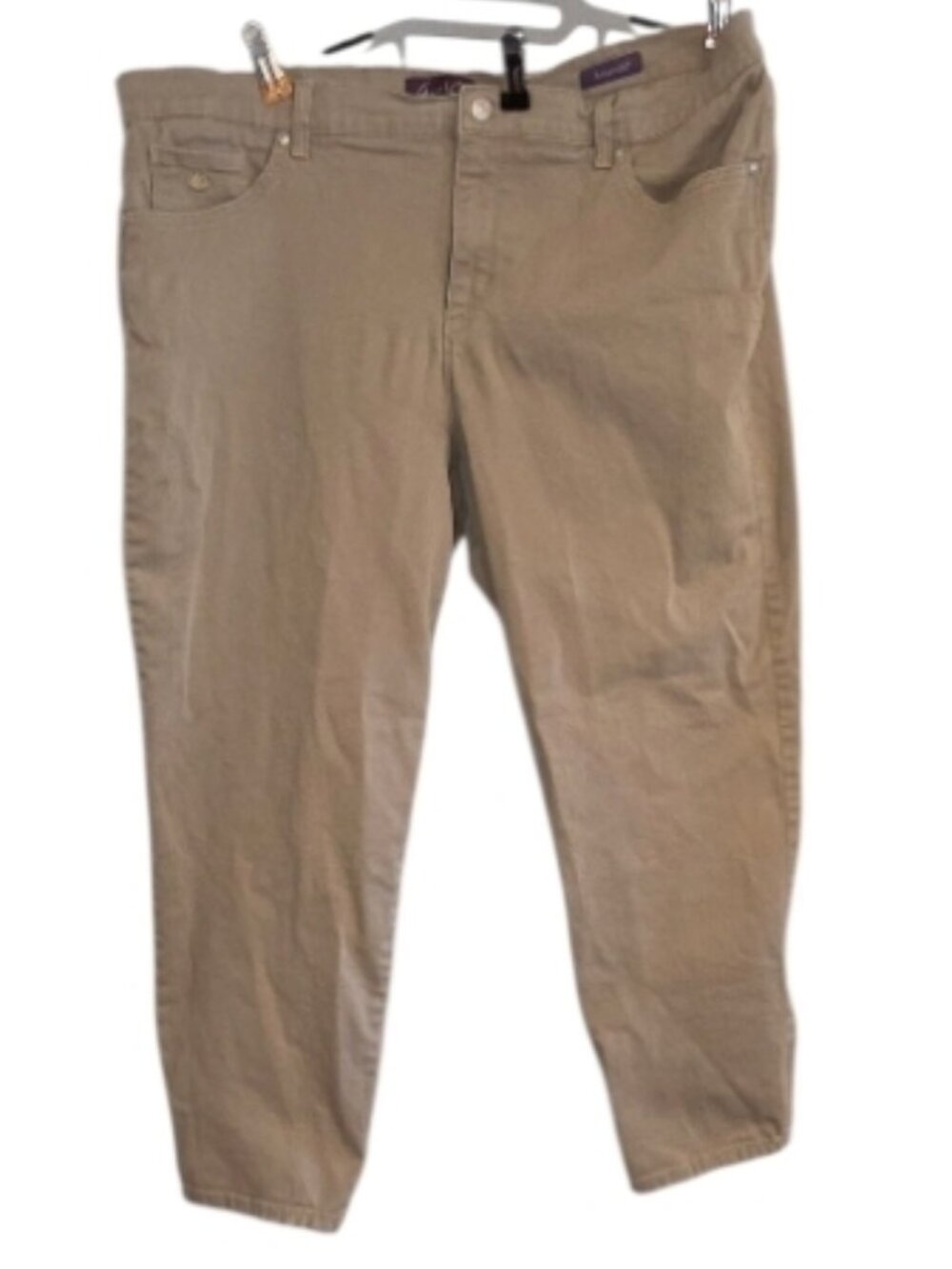 Gloria Vanderbilt Khaki Pants Bottoms Sz 18W Cotton Blend Sturdy Work Office
